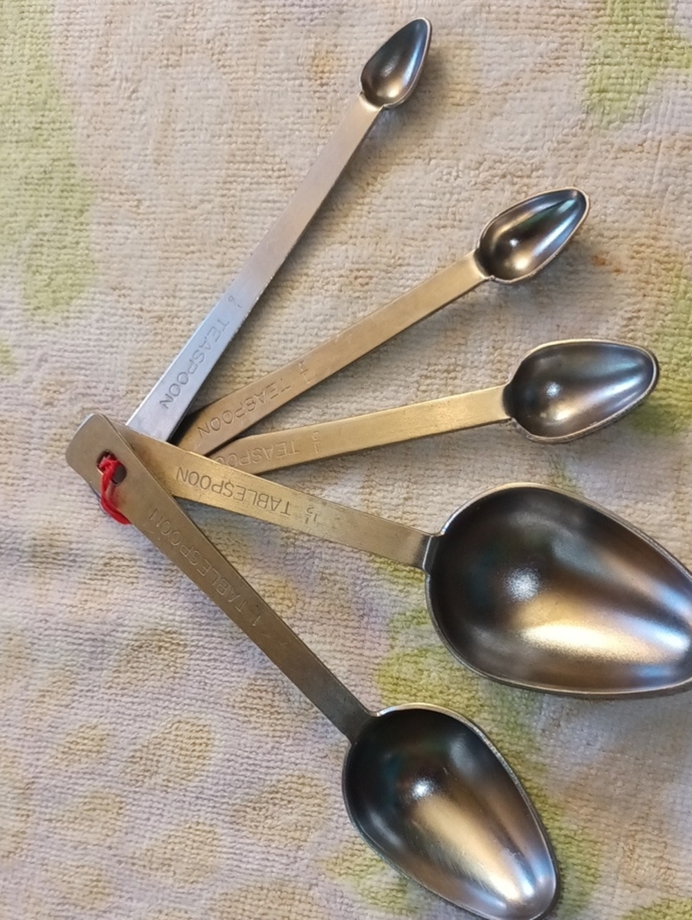 AMCO 8308 Stainless Steel Measuring Spoon Rust Proof Cottage Core Farmhouse Set5